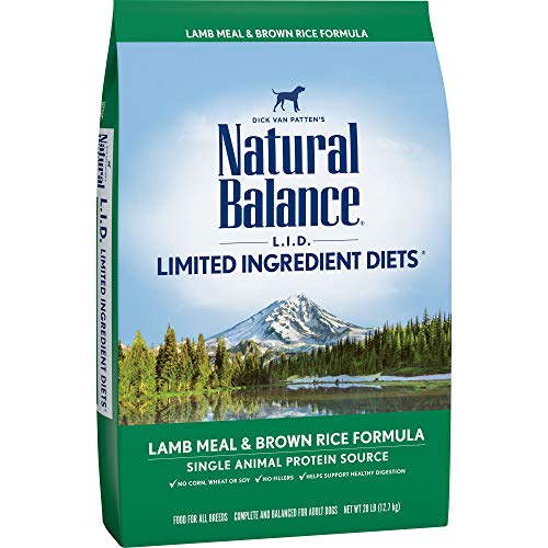 Natural Balance L.I.D. Limited Ingredient Diets Dry Dog Food with Grains, Lamb Meal & Brown Rice...