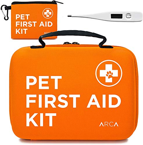 ARCA PET Cat & Dog First Aid Kit Home Office Travel Car Emergency Kit Pet Travel Kit – 100 Pieces...