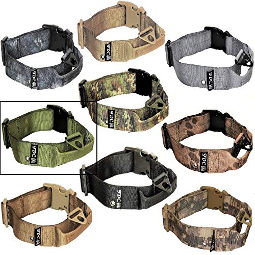 FDC® Dog Tactical Collars with Handle Heavy Duty Training Military Army Width 1.5in Plastic Buckle...