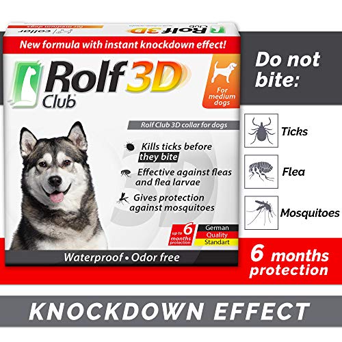Rolf Club Flea & Tick Collar for Dogs with 3D Level Protect | 6 Months Prevention & Waterproof...