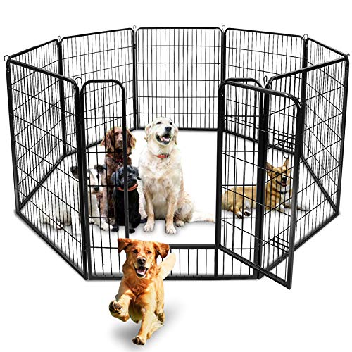 ZENY Dog Playpen 40 Inch 8 Panels, Heavy Duty Pet Dog Pen Indoor, Metal Dog Fence with Doors,...