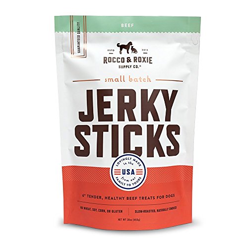 Rocco & Roxie - Jerky Dog Treats Made in The USA – Puppy Supplies - Training Treats for Dogs Potty...