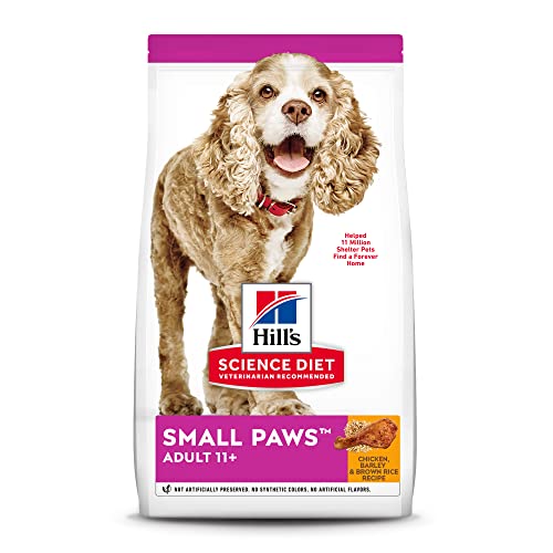 Hill's Science Diet Dry Food, Adult 11+ for Senior Dogs, Small Paws, Chicken Meal, Barley & Brown...