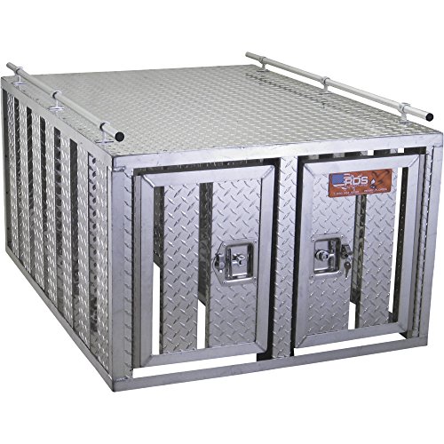 Southern-Style 2-Door Diamond Plate Dog Box without Floor