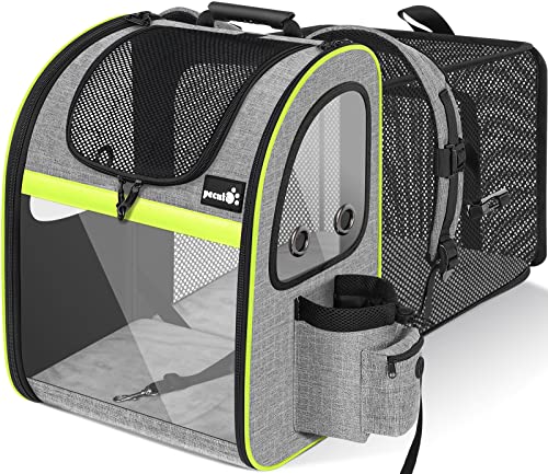 Pecute Pet Carrier Backpack, Cat Backpack Carrier, Expandable with Breathable Mesh for Small Dogs...