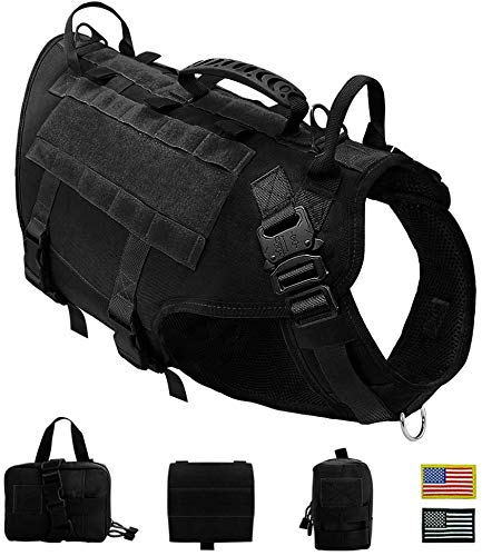 PET ARTIST Tactical Dog Harness for Hiking Training, No Pull Vest Harness for Medium Large Dogs,...