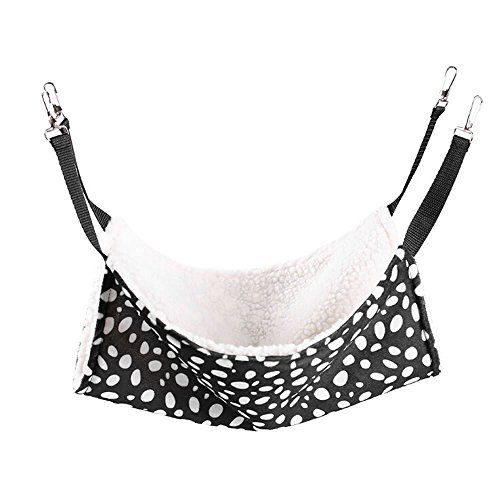 TXIN Cat Hammocks Small Pet Polk Dot Cage Hammock Comfortable Soft Warm Hanging Hammock Bed for...