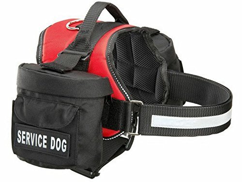 Doggie Stylz Service Dog Harness with Removable Saddle Bag Backpack Carrier Traveling Carrying Bag....