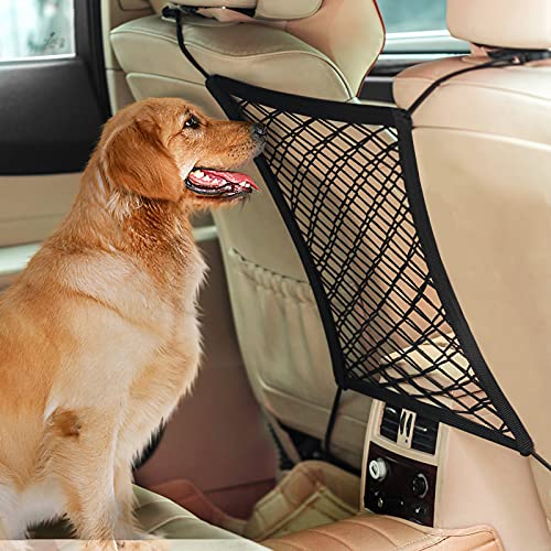 AUTOWN Dog Car Barrier, Dog Net for Car Between Seats, Pet Net Barrier Front Seat, Car Mesh Barrier...