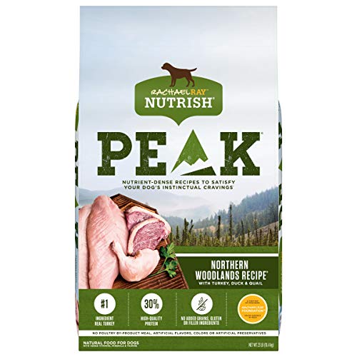 Rachael Ray Nutrish PEAK Natural Dry Dog Food, Northern Woodlands Recipe with Turkey, Duck and...