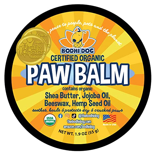 Organic Paw Balm for Dogs & Cats | All Natural Soothing & Healing for Dry Cracking Rough Pet Skin |...