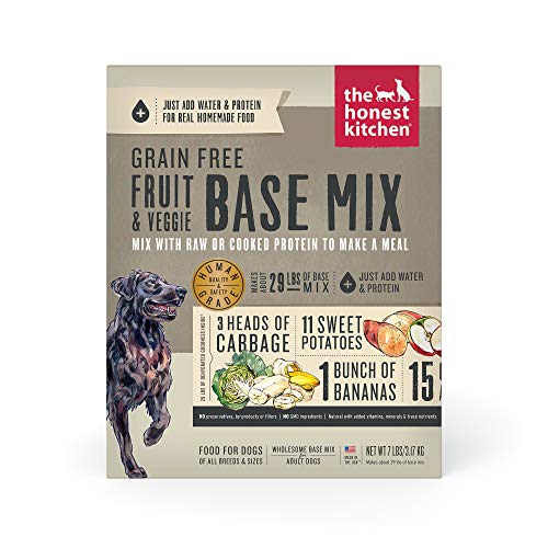 The Honest Kitchen Dehydrated Grain Free Fruit & Veggie Base Mix Dog Food (Just Add Protein), 7 lb...