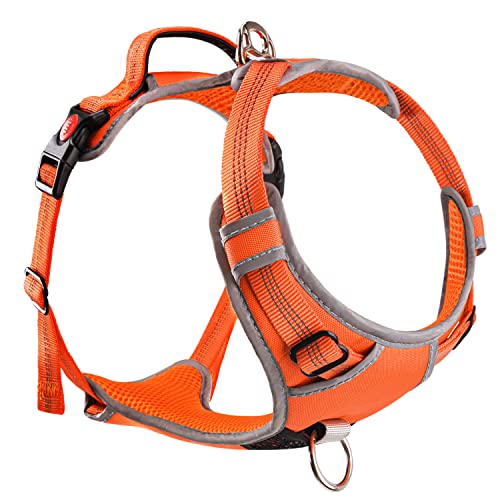 ThinkPet No Pull Harness Breathable Sport Harness with Handle-Dog Harnesses Reflective Adjustable...