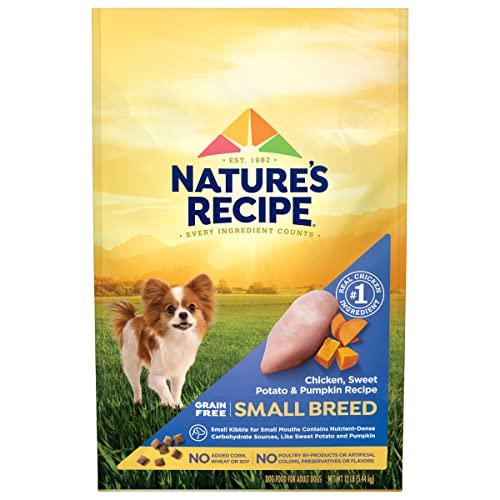Nature's Recipe Grain Free Small Breed Dry Dog Food, Chicken, Sweet Potato & Pumpkin Recipe, 12...