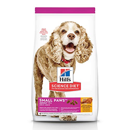 Hill's Science Diet Dry Dog Food, Adult 11+ for Senior Dogs, Small Paws, Chicken Meal, Barley &...