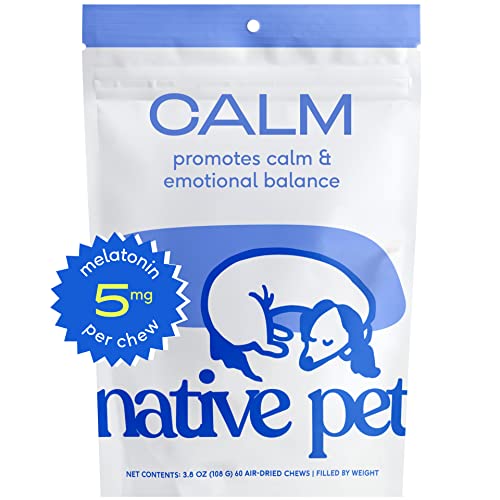 Native Pet Calm – Dog Calming Chews – Dog Melatonin for Small, Medium, Large Dogs – Melatonin...