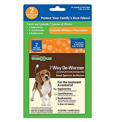 SENTRY HC WORM X PLUS 7 Way De-Wormer (pyrantel pamoate/ praziquantel), for Puppies and Small Dogs,...