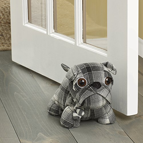 Elements Bull Door Stopper, 10-Inch, Plaid Dog - 5207610