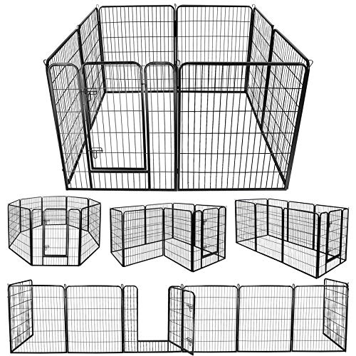 ZENY Dog Playpen Outdoor/Indoor, 24/40 inch Height Dog Pen 8/16 Panels Dog Fence Exercise Pen with...