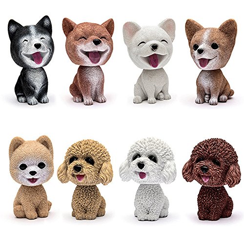 Comidox Handmade childhood memory BobbleHead Dogs Car Dash Puppy for Car Vehicle decoration rocking...