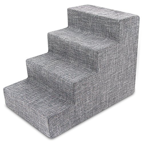 Best Pet Supplies Foam Pet Steps for Small Dogs and Cats, Portable Ramp Stairs for Couch, Sofa, and...