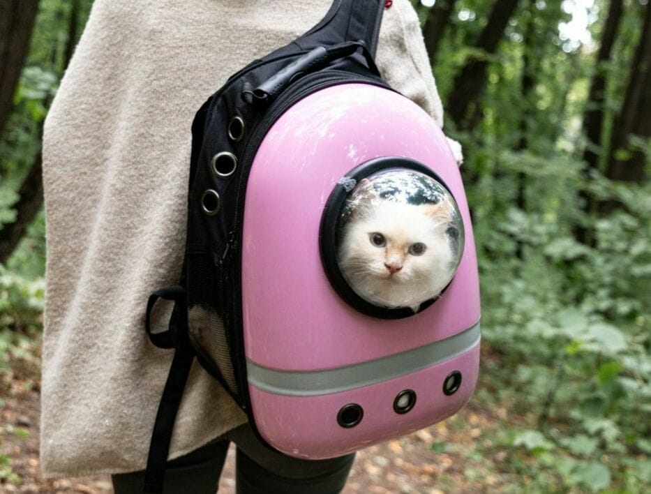 Hiking Backpack Airline Approved Travel Luggage Rack Space Capsule for Small Dogs WISMURHI Cat Backpack with Bubble Bag